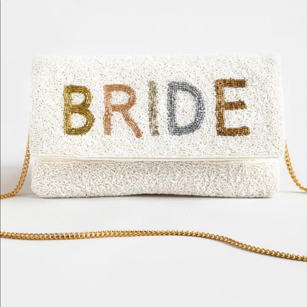 Beaded Bride Clutch Purse